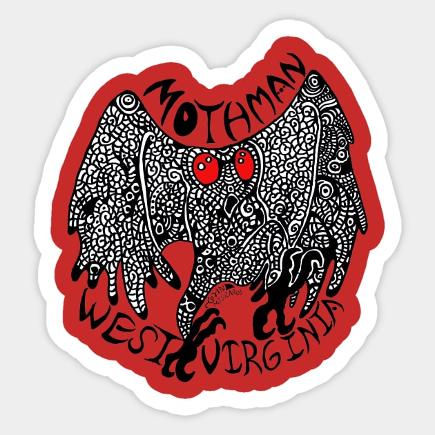 Mothman Sticker by NocturnalSea